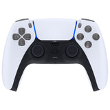 eXtremeRate Replacement D-pad R1 L1 R2 L2 Triggers Share Options Face Buttons, Clear Black Full Set Buttons Compatible with ps5 Controller BDM-030/040 - Controller NOT Included - JPF3023G3