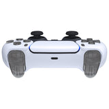 eXtremeRate Replacement D-pad R1 L1 R2 L2 Triggers Share Options Face Buttons, Clear Black Full Set Buttons Compatible with ps5 Controller BDM-030/040 - Controller NOT Included - JPF3023G3