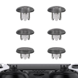 eXtremeRate Clear Black Replacement Swappable Thumbsticks for PS5 Edge Controller, Custom Interchangeable Analog Stick Joystick Caps for PS5 Edge Controller - Controller & Thumbsticks Base NOT Included - P5J103