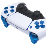 eXtremeRate Replacement D-pad R1 L1 R2 L2 Triggers Share Options Face Buttons, Clear Blue Full Set Buttons Compatible with ps5 Controller BDM-030/040 - Controller NOT Included - JPF3004G3