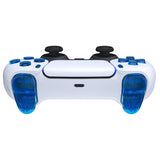 eXtremeRate Replacement D-pad R1 L1 R2 L2 Triggers Share Options Face Buttons, Clear Blue Full Set Buttons Compatible with ps5 Controller BDM-030/040 - Controller NOT Included - JPF3004G3