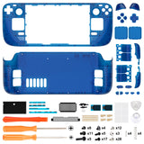 eXtremeRate Replacement Clear Blue Full Set Shell with Buttons for Steam Deck Console - QESDM005