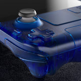 eXtremeRate Replacement Clear Blue Full Set Shell with Buttons for Steam Deck Console - QESDM005