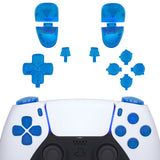 eXtremeRate Replacement D-pad R1 L1 R2 L2 Triggers Share Options Face Buttons, Clear Blue Full Set Buttons Compatible with ps5 Controller BDM-030/040 - Controller NOT Included - JPF3004G3