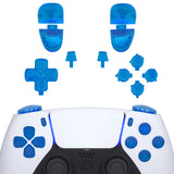 eXtremeRate Replacement D-pad R1 L1 R2 L2 Triggers Share Options Face Buttons, Clear Blue Full Set Buttons Compatible with ps5 Controller BDM-030 - Controller NOT Included - JPF3004G3