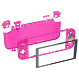 eXtremeRate Clear Candy Pink DIY Replacement Shell for NS Switch Lite, NSL Handheld Controller Housing with Screen Protector, Custom Case Cover for NS Switch Lite - DLM511