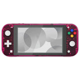 eXtremeRate Clear Candy Pink DIY Replacement Shell for NS Switch Lite, NSL Handheld Controller Housing with Screen Protector, Custom Case Cover for NS Switch Lite - DLM511