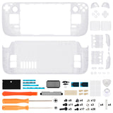 eXtremeRate Replacement Clear Full Set Shell with Buttons for Steam Deck Console - QESDM001