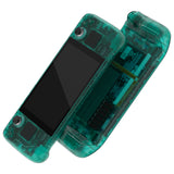 eXtremeRate Replacement Clear Emerald Green Full Set Shell with Buttons for Steam Deck Console - QESDM004