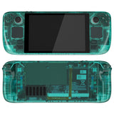 eXtremeRate Replacement Clear Emerald Green Full Set Shell with Buttons for Steam Deck Console - QESDM004