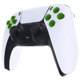 eXtremeRate Replacement D-pad R1 L1 R2 L2 Triggers Share Options Face Buttons, Clear Green Full Set Buttons Compatible with ps5 Controller BDM-030/040/050 - Controller NOT Included - JPF3003G3