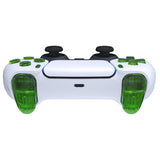 eXtremeRate Replacement D-pad R1 L1 R2 L2 Triggers Share Options Face Buttons, Clear Green Full Set Buttons Compatible with ps5 Controller BDM-030/040/050 - Controller NOT Included - JPF3003G3