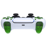 eXtremeRate Replacement D-pad R1 L1 R2 L2 Triggers Share Options Face Buttons, Clear Green Full Set Buttons Compatible with ps5 Controller BDM-030/040 - Controller NOT Included - JPF3003G3