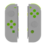 eXtremeRate Clear Lime Green Replacement DIY Colorful ABXY Buttons Directions Keys Repair Kits with Tools for NS Switch JoyCon & OLED JoyCon - JoyCon Shell NOT Included - AJ120