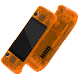 eXtremeRate Replacement Clear Orange Full Set Shell with Buttons for Steam Deck LCD - QESDM007