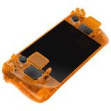 eXtremeRate Replacement Clear Orange Full Set Shell with Buttons for Steam Deck Console - QESDM007