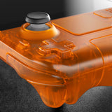 eXtremeRate Replacement Clear Orange Full Set Shell with Buttons for Steam Deck LCD - QESDM007