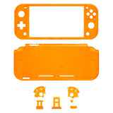 eXtremeRate Clear Orange DIY Replacement Shell for NS Switch Lite, NSL Handheld Controller Housing with Screen Protector, Custom Case Cover for NS Switch Lite - DLM510