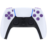 eXtremeRate Replacement D-pad R1 L1 R2 L2 Triggers Share Options Face Buttons, Clear Atomic Purple Full Set Buttons Compatible with ps5 Controller BDM-030/040 - Controller NOT Included - JPF3005G3