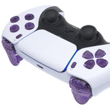 eXtremeRate Replacement D-pad R1 L1 R2 L2 Triggers Share Options Face Buttons, Clear Atomic Purple Full Set Buttons Compatible with ps5 Controller BDM-030/040 - Controller NOT Included - JPF3005G3