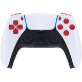 eXtremeRate Replacement D-pad R1 L1 R2 L2 Triggers Share Options Face Buttons, Clear Red Full Set Buttons Compatible with ps5 Controller BDM-030/040/050 - Controller NOT Included - JPF3002G3