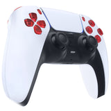 eXtremeRate Replacement D-pad R1 L1 R2 L2 Triggers Share Options Face Buttons, Clear Red Full Set Buttons Compatible with ps5 Controller BDM-030/040 - Controller NOT Included - JPF3002G3