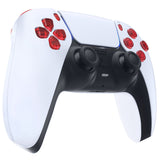 eXtremeRate Replacement D-pad R1 L1 R2 L2 Triggers Share Options Face Buttons, Clear Red Full Set Buttons Compatible with ps5 Controller BDM-030/040/050 - Controller NOT Included - JPF3002G3
