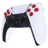 eXtremeRate Replacement D-pad R1 L1 R2 L2 Triggers Share Options Face Buttons, Clear Red Full Set Buttons Compatible with ps5 Controller BDM-030/040/050 - Controller NOT Included - JPF3002G3