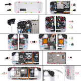 eXtremeRate Replacement Clear Red Full Set Shell with Buttons for Steam Deck Console - QESDM006