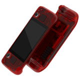 eXtremeRate Replacement Clear Red Full Set Shell with Buttons for Steam Deck Console - QESDM006