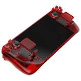 eXtremeRate Replacement Clear Red Full Set Shell with Buttons for Steam Deck Console - QESDM006