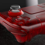 eXtremeRate Replacement Clear Red Full Set Shell with Buttons for Steam Deck Console - QESDM006