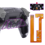 eXtremeRate Clear Remappable RISE 4.0 Remap Kit for ps5 Controller BDM-030, Upgrade Board & Redesigned Back Shell & 4 Back Buttons for ps5 Controller - Controller NOT Included - YPFM5001G3