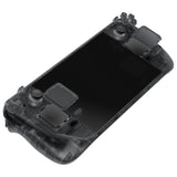 eXtremeRate Replacement Clear Slate Black Full Set Shell with Buttons for Steam Deck Console - QESDM002