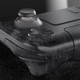 eXtremeRate Replacement Clear Slate Black Full Set Shell with Buttons for Steam Deck Console - QESDM002