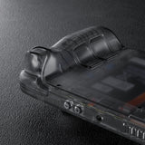 eXtremeRate Replacement Clear Slate Black Full Set Shell with Buttons for Steam Deck Console - QESDM002