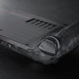 eXtremeRate Replacement Clear Slate Black Full Set Shell with Buttons for Steam Deck Console - QESDM002
