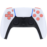 eXtremeRate Replacement D-pad R1 L1 R2 L2 Triggers Share Options Face Buttons, Coral Full Set Buttons Compatible with ps5 Controller BDM-030/040 - Controller NOT Included - JPF1020G3