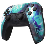 eXtremeRate Crystal Fantasy Front Housing Shell Compatible with ps5 Controller BDM-010 BDM-020 BDM-030, DIY Replacement Shell Custom Touch Pad Cover Compatible with ps5 Controller - ZPFR009G3