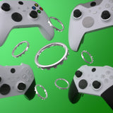 eXtremeRate Custom Accent Rings for Xbox Elite Series 2 Core & for Elite Series 2 & for Xbox One Elite Controller, Compatible with eXtremeRate ASR Version Shell for Xbox Series X/S Controller - Chrome Silver - XOJ13010GC
