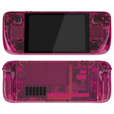 eXtremeRate Replacement Clear Candy Pink Full Set Shell with Buttons for Steam Deck Console - QESDM008