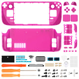 eXtremeRate Replacement Clear Candy Pink Full Set Shell with Buttons for Steam Deck LCD - QESDM008