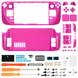 eXtremeRate Replacement Clear Candy Pink Full Set Shell with Buttons for Steam Deck Console - QESDM008