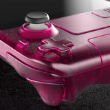eXtremeRate Replacement Clear Candy Pink Full Set Shell with Buttons for Steam Deck Console - QESDM008
