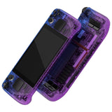 eXtremeRate Replacement Gradient Translucent Bluebell Full Set Shell with Buttons for Steam Deck Console - QESDP008
