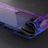eXtremeRate Replacement Gradient Translucent Bluebell Full Set Shell with Buttons for Steam Deck Console - QESDP008