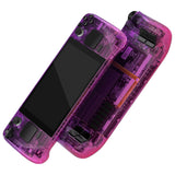 eXtremeRate Replacement Gradient Translucent Purple Rose Red Full Set Shell with Buttons for Steam Deck Console - QESDP009