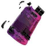 eXtremeRate Replacement Gradient Translucent Purple Rose Red Full Set Shell with Buttons for Steam Deck Console - QESDP009