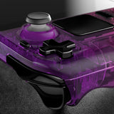 eXtremeRate Replacement Gradient Translucent Purple Rose Red Full Set Shell with Buttons for Steam Deck Console - QESDP009