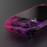 eXtremeRate Replacement Gradient Translucent Purple Rose Red Full Set Shell with Buttons for Steam Deck Console - QESDP009